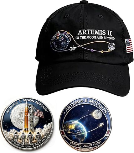 Unisex Artemis II 2026 Rocket Launch Print Hat, Lunar Mission Commemorative Cap, Back to the Moon Space Baseball Cap in Kuwait