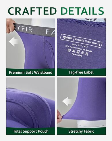 Men's Underwear Boxer Briefs Stretch Waistband for Soft Breathable Comfort in a Multipack (7 Pack) in Saudi Arabia