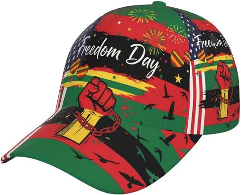 Juneteenth Hats for Women Men African Baseball Cap Adjustable Snapback Trucker Hat Caps for Running Workouts in Kuwait