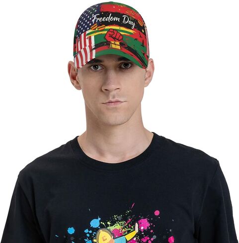 Juneteenth Hats for Women Men African Baseball Cap Adjustable Snapback Trucker Hat Caps for Running Workouts in Kuwait