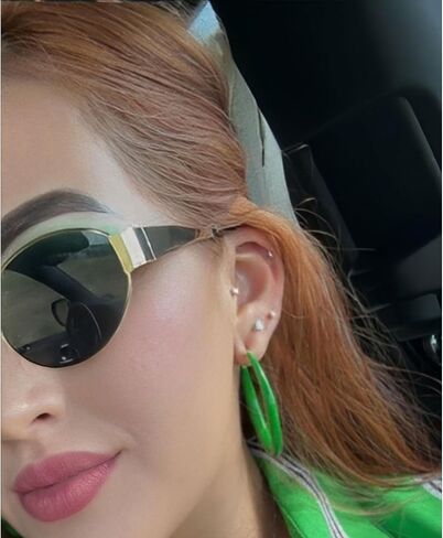 Trendy Green Hoop Earrings Bold Lightweight Painting Process Hoops Women Statement Jewelry Daily Casual Wear in Saudi Arabia