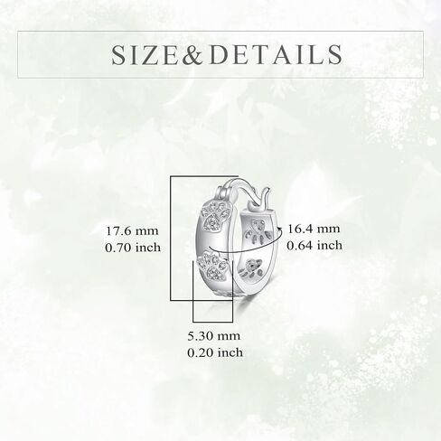Paw Print Earrings Cat Dog Paw Hoop Earrings Animal Jewelry Christmas Birthday Mothers Day Gifts for Women in Saudi Arabia