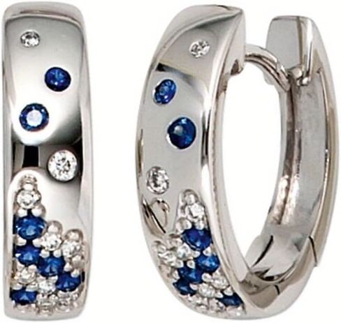 1 Pair of Small Copper Material Craftsmen Handcrafted White and Blue Synthetic Zircon Earrings Paired with Women's Fashion Party Engagement Earrings in Kuwait