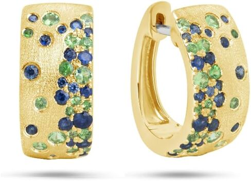Golden Color Stud Earrings For Women Vintage Synthetic Blue Green CZ Zircon Piercing Women's Earrings Trend Engagement Wedding Party Hoop Earrings Jewelry Wholesale in Kuwait