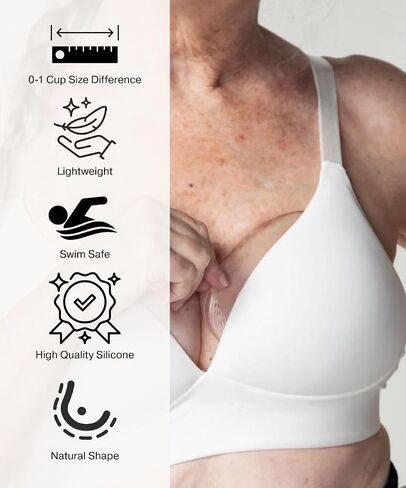 Evenly Silicone Breast Forms for 1 Cup Size Difference - Shaping Silicone Bra Inserts in Kuwait