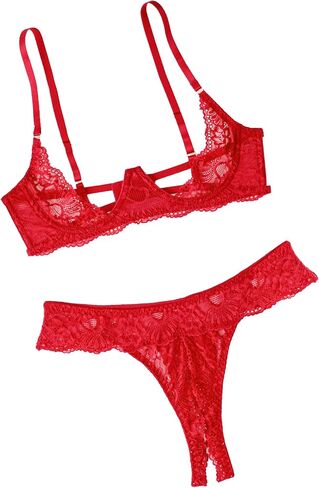 Avidlove Sexy Lingerie Set for Women Lace Bra and Panty Sets Underwire Push Up Lace Lingerie Set in Saudi Arabia
