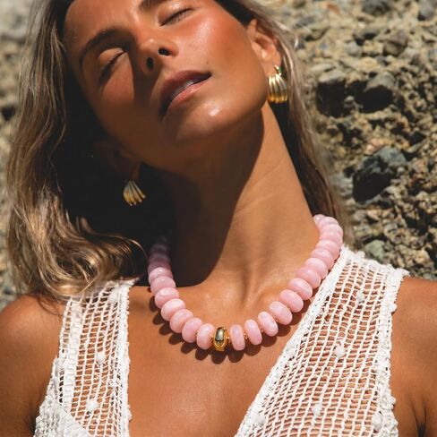 Chunky Colorful Beaded Necklace for Women Bubble Resin Beads Choker Necklaces Boho Statement Necklace Summer Beach Vacation Jewelry Gifts for Vacation in Kuwait