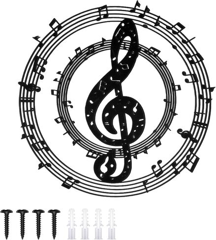 Metal Music Notes Wall Decor Musical Notes Wall Art Sign Vintage Treble Clef Hanging Decorations for Music Studio Piano Rooms Studios Home Musicians Gift in Saudi Arabia
