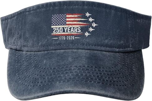 4th of July Hat American Flag Vintage 250 Years 1776 2026 Baseball Cap Sun Visor Hat for Women Men Sports Running in Kuwait