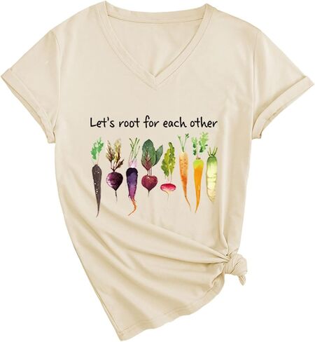 Let's Root for Each Other Shirt Gardening T Shirts for Women Plant Lover Short Sleeve Tops Gardener Tshirt in Saudi Arabia