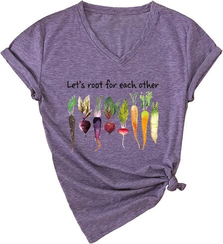 Let's Root for Each Other Shirt Gardening T Shirts for Women Plant Lover Short Sleeve Tops Gardener Tshirt in Saudi Arabia