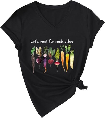 Let's Root for Each Other Shirt Gardening T Shirts for Women Plant Lover Short Sleeve Tops Gardener Tshirt in Saudi Arabia