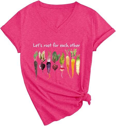 Let's Root for Each Other Shirt Gardening T Shirts for Women Plant Lover Short Sleeve Tops Gardener Tshirt in Saudi Arabia