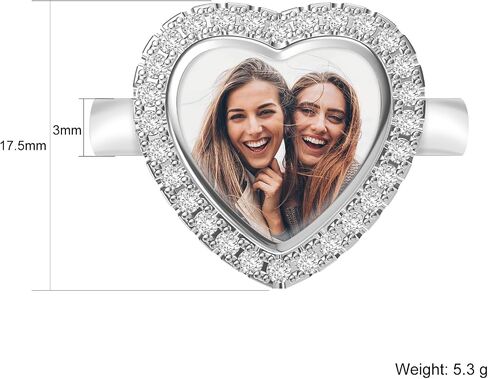 Personalized Photo Rings Custom Picture Signet Ring Memorial Jewelry Gift for Women Grandma Mom Ring Promise Ring Anniversary Relationship Ring Vintage Jewelry in Kuwait