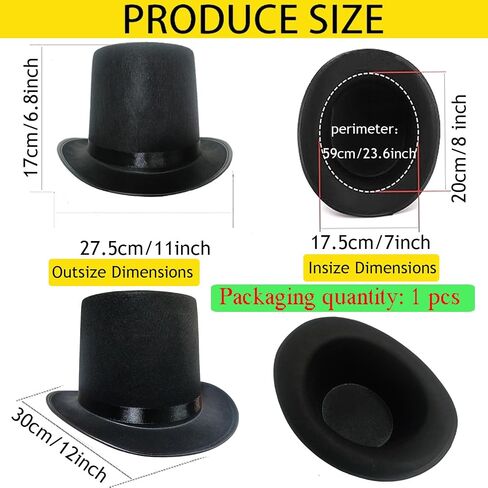 Magician Costume Accessory Set for Adults, Black Top Hat, False Beard, Bow Tie, White Gloves, Magic Wand for Halloween Cosplay Party in Kuwait