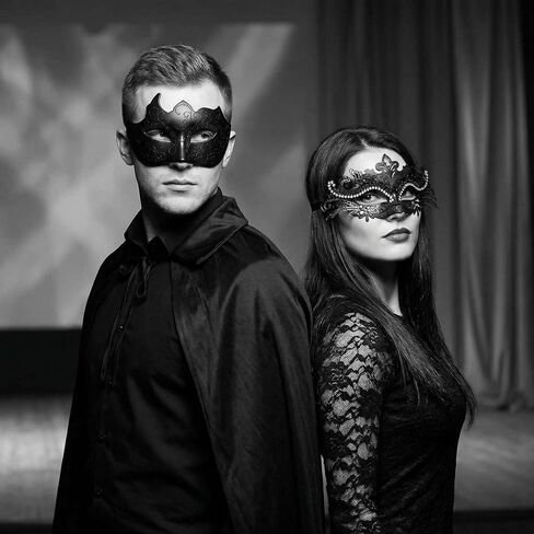 Couples Masquerade Mask Set for Men Women, Venetian Ball Party Masks, Costume Face Mask for Halloween, Mardi Gras in Saudi Arabia