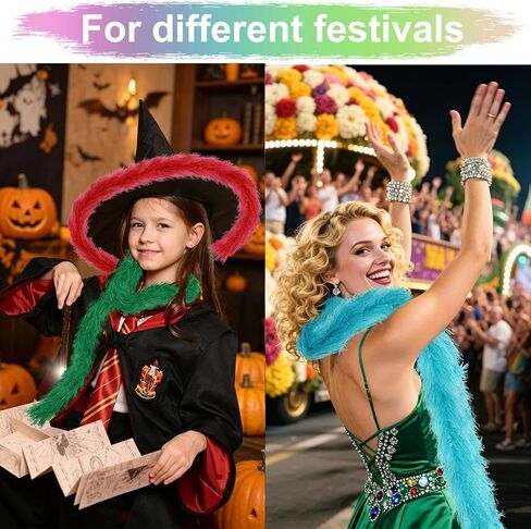 20 PCS Colorful Feather Boas and Rimless Heart Sunglasses,5 Ft,Artificial Fluffy Boa Set for Disco Bachelorette Party Wedding Birthday Halloween Christmas in Saudi Arabia