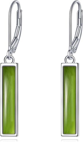 CRMAD Abalone Shell Bar Earrings for Women Sterling Silver Leverback Earrings Abalone Jewelry Gift in Kuwait