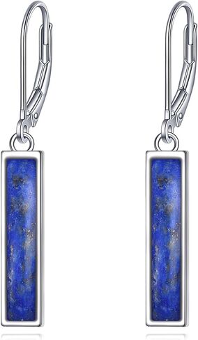 CRMAD Abalone Shell Bar Earrings for Women Sterling Silver Leverback Earrings Abalone Jewelry Gift in Kuwait