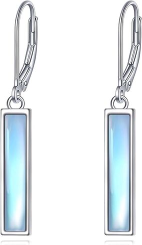 CRMAD Abalone Shell Bar Earrings for Women Sterling Silver Leverback Earrings Abalone Jewelry Gift in Kuwait