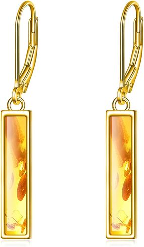 CRMAD Abalone Shell Bar Earrings for Women Sterling Silver Leverback Earrings Abalone Jewelry Gift in Kuwait