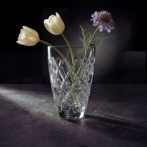 Marquis by Waterford Personalized Crosslake Vase, Custom Engraved 6.9" Cut Crystal Vase for Flowers, Elegant Home Decor in Saudi Arabia