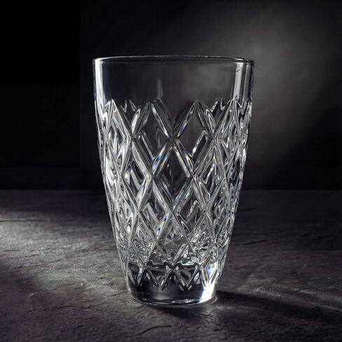 Marquis by Waterford Personalized Crosslake Vase, Custom Engraved 6.9" Cut Crystal Vase for Flowers, Elegant Home Decor in Saudi Arabia