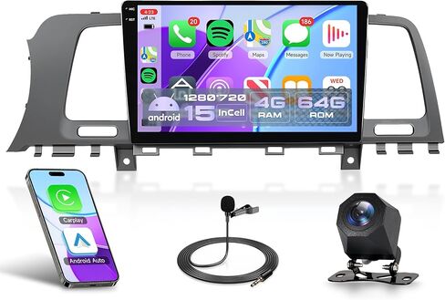 4G+64G CAR Radio for Nissan Murano 2008-2014 ، Rimoody Android Car Stereo Wireless Carplay andorid Auto Mirror Link GPS Mavigation WiFi 9 '' bluetooth FM/RDS EQ-32 SWC كاميرا احتياطية in Kuwait