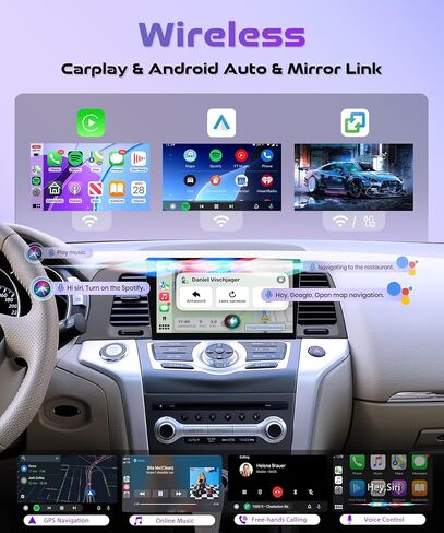 4G+64G CAR Radio for Nissan Murano 2008-2014 ، Rimoody Android Car Stereo Wireless Carplay andorid Auto Mirror Link GPS Mavigation WiFi 9 '' bluetooth FM/RDS EQ-32 SWC كاميرا احتياطية in Kuwait