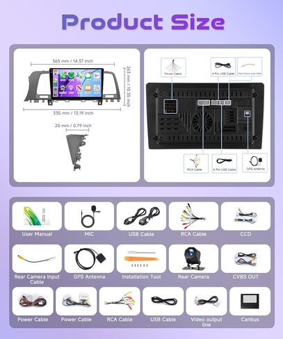 4G+64G CAR Radio for Nissan Murano 2008-2014 ، Rimoody Android Car Stereo Wireless Carplay andorid Auto Mirror Link GPS Mavigation WiFi 9 '' bluetooth FM/RDS EQ-32 SWC كاميرا احتياطية in Kuwait