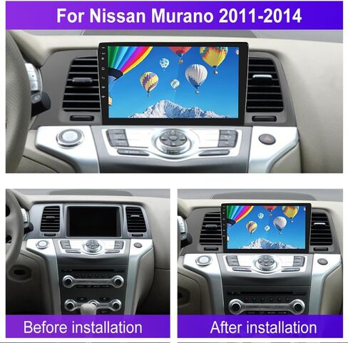 4G+64G CAR Radio for Nissan Murano 2008-2014 ، Rimoody Android Car Stereo Wireless Carplay andorid Auto Mirror Link GPS Mavigation WiFi 9 '' bluetooth FM/RDS EQ-32 SWC كاميرا احتياطية in Kuwait