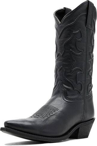 Laredo Womens Reva Snip Toe Pull On Casual Boots منتصف الساق وكعب منخفض 1-2 بوصة - أسود in Kuwait