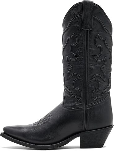 Laredo Womens Reva Snip Toe Pull On Casual Boots منتصف الساق وكعب منخفض 1-2 بوصة - أسود in Kuwait