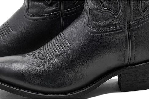 Laredo Womens Reva Snip Toe Pull On Casual Boots منتصف الساق وكعب منخفض 1-2 بوصة - أسود in Kuwait
