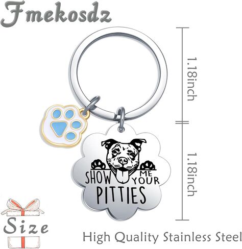 Pitbull Dog Keychain Pit Bull Keychain Dog Themd Gifts for Veterinarian Gifts Pitbull Dad Jewelry in Kuwait