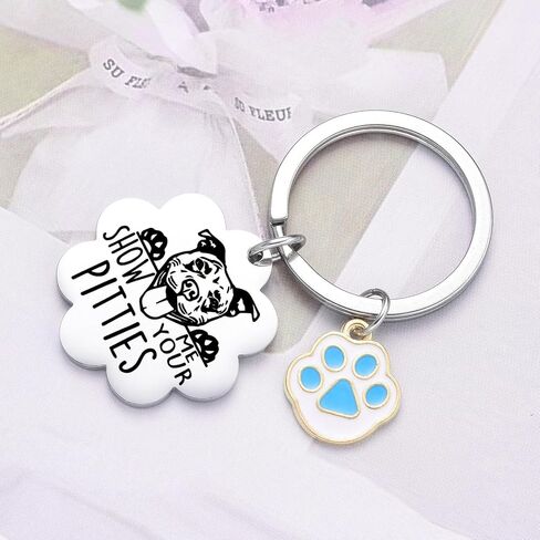 Pitbull Dog Keychain Pit Bull Keychain Dog Themd Gifts for Veterinarian Gifts Pitbull Dad Jewelry in Kuwait