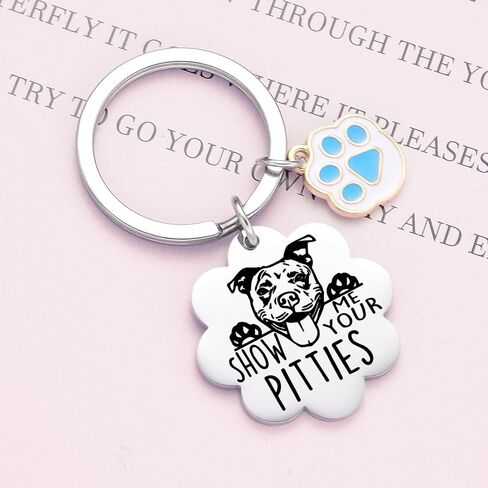 Pitbull Dog Keychain Pit Bull Keychain Dog Themd Gifts for Veterinarian Gifts Pitbull Dad Jewelry in Kuwait