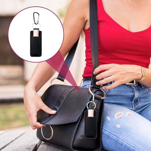 3 Pcs Chap stick Holder Keychain Cute Lip Balm Case Key Chains with Clip Small Chap-stick Holder Keychain Elastic Lip Balm Key Chains for Women Travel Chap sticks Lipgloss in Saudi Arabia