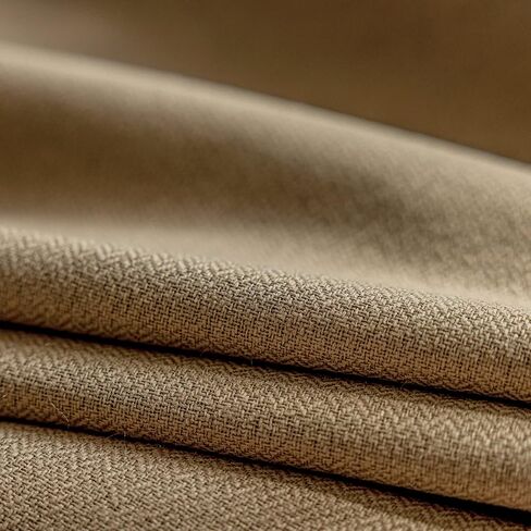 HUTO 100 W x 84 L inch Pinch Pleat Total Blackout Drape Faux Linen Drape with Tieback Waterproof Curtain Panel for Living Room Bedroom Meeting Room Theater Patio Door (1 Panel, Tapue) in Saudi Arabia