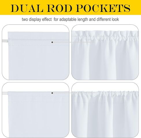 Greyish White French Door Curtains - Blackout Thermal Insulated Sidelight Door Panels, Ideal for Window/Living Room/Doorways (1 Panel, 25W x 60L inches) in Kuwait
