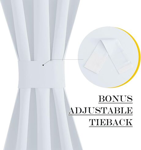 Greyish White French Door Curtains - Blackout Thermal Insulated Sidelight Door Panels, Ideal for Window/Living Room/Doorways (1 Panel, 25W x 60L inches) in Kuwait
