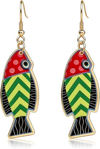 Colorful Ocean Fish Earrings for Women Summer Acrylic Sea Earrings Summer Fish Jewelry Gifts Accessories for Holiday Outfits Trendy Jewelry Gifts in Saudi Arabia