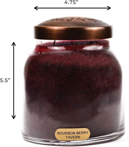 معطي مبهج - حانة بوربون بيري - وعاء شموع معطرة برائحة بابا 34oz مع غطاء - حراس الضوء - 155 ساعة من وقت الحرق، هدية لعيد الأب، أحمر in Kuwait
