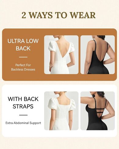 SHAPESHE Backless Shapewear for Women Seamless Tummy Control Bodysuit Underwire V Neck Low Back Faja Body Shaper in Kuwait