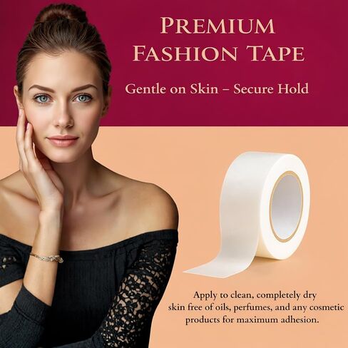 Fashion Tape for Clothes, Double Sided Body Tape, Dress Tape for Women, Clothing Tape, Bra Tape Strong Hold Invisible Fabric Tape for Skin & Clothes in Kuwait