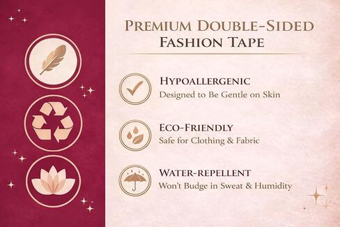 Fashion Tape for Clothes, Double Sided Body Tape, Dress Tape for Women, Clothing Tape, Bra Tape Strong Hold Invisible Fabric Tape for Skin & Clothes in Kuwait