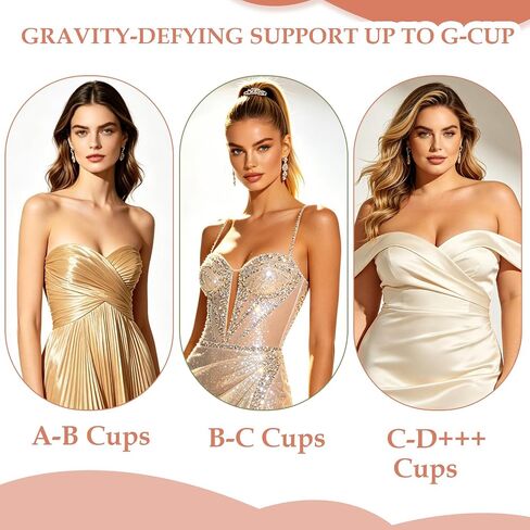 Boob Tape for Women, Invisible Breast Lift Body Tape with Push Up Support, Breathable & Comfortable, for Strapless & Backless Dresses, Deep V Tops, Beige in Saudi Arabia
