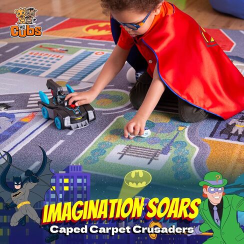 DC Comics Batman's Gotham City Adventure Road Play Rug 8x10 | Kids Interactive Toy Car Play Mat Carpet for Toddler Classroom, Playroom & Baby Nursery in Saudi Arabia