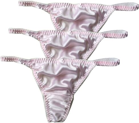 Womens Silk String Bikini Satin Briefs for Girl 100% Silk Underwear Pure Silk Panties Sexy Tanga in Saudi Arabia
