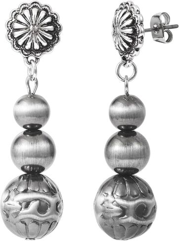 Western Earrings for Women Cowgirl Boho Faux Navajo Pearls Native American Jewelry Accessories Dangle Drop Earrings in Saudi Arabia